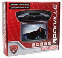 Rockville RVM18FD-BK 18&quot; TFT Black Flip Down Car Monitor w/ USB/SD/Video Games N61