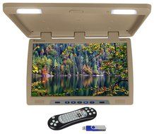 Rockville RVM18FD-BK 18&quot; TFT Black Flip Down Car Monitor w/ USB/SD/Video Games N67