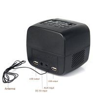 Tivdio RT-4503 Dual Alarm Clock Radio With Wireless Speaker FM 2 Port Smart Phone Charger Snooze Sleep Timer Battery... N4