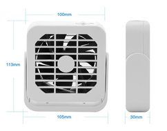 Welltop 3.9-inch Mini USB Fan 360 Degree Rotation Magnet Hanging Fan USB Powered Desktop Fan Table Fans (Black) N10