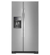 Whirlpool WRS321CDBM 21.4 Cu. Ft. Stainless Steel Counter Depth Side-by-Side Refrigerator - Energy Star