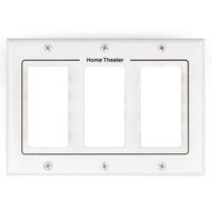 TNP Home Theater Wall Plate - 3-Gang 7.2 Surround Sound Distribution w/ Premium Gold Plated Copper Banana Binding... N25