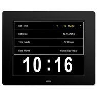 Digital Day Calendar Clock,HENGLING Memory Day Date Time Clock 8 Inch Led Digital Clocks Non-Abbreviated Great... N3