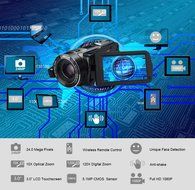Ordro HDV-Z80 Portable Digital Video Camcorder (1080P Full HD, 10x Optical Zoom, 5.1Megapixels CMOS Sensor) Wireless... N2