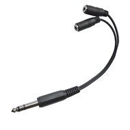 VIMVIP 6.35mm 1/4 TRS Stereo Male to Dual 2 x 3.5mm Stereo Female Adapter Splitter Cable N6