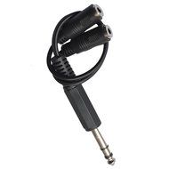 VIMVIP 6.35mm 1/4 TRS Stereo Male to Dual 2 x 3.5mm Stereo Female Adapter Splitter Cable N8