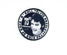 75th Elvis Presley the King of Rock N Roll Pop Music Band Logo Patch Sew Iron on Embroidered Appliques Badge Sign... N3