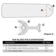 Westinghouse 7740300 42 inch Brushed Nickel Finish Replacement Fan Blade Arms, Five Pack N6