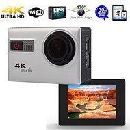 Boblov F68 4K Ultra HD 2160P Novatek 96660 Clip 170&deg;Wide Angle 12MP WiFi Action Camera Silver N5