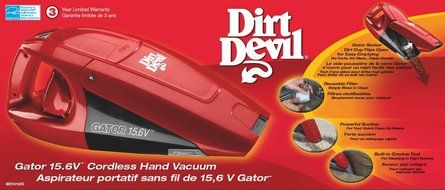 Dirt Devil Gator 15.6V Cordless Bagless Handheld Vacuum, BD10125