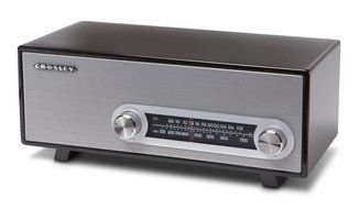 Crosley CR3022A-BK Ranchero Retro AM/FM Tabletop Radio with 3-inch Studio Driver, Black N2