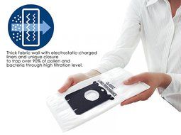 King Vacuum Bags | Premium Standard Replacement Electrolux Vacuum Bags Style S Bag Classic Set of 5, Hypoallergenic... N8