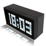 RioRand Digital Jumbo White LED Snooze Wall Desk Calendar Time Temperature Alarm Clock
