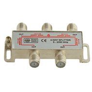 4-Way Coax Cable Splitter 2Ghz Cable TV Video HDTV N2