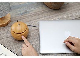 Skycoolwin Wooden Grain purifier USB LED Light Ultrasonic Cool Mist Aromas Humidifier Air Diffusers Fragrances... N5