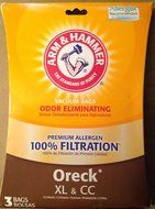 Premium Filtration Odor Eliminating Vacuum Bags, Oreck XL &amp; CC, 3 Bags - Arm &amp; Hammer