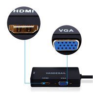 USB HDMI Adapter, VANDESAIL USB 3.0 to HDMI External Video Card Multi Monitor Adapter with Gold Plated for Windows... N73