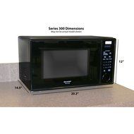 Sharp Carousel Countertop 1000 Watt 1.1 Cubic Feet Microwave Oven (Black)