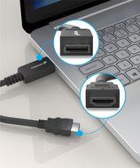 Fosmon 6FT DisplayPort (Male) to HDMI (Male) 6 ft Cable for PCs to an HDTV, monitor, or projector with HDMI port... N5