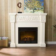 Ivory Baldwin Electric Fireplace White Carve N2