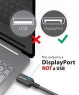 Fosmon 6FT DisplayPort (Male) to HDMI (Male) 6 ft Cable for PCs to an HDTV, monitor, or projector with HDMI port... N6
