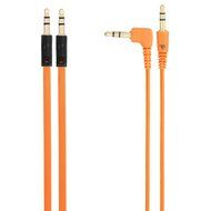 Chromo Inc. 2x Pack 3.5mm Auxiliary Cable 1 Angled and 1 Flat Audio Music Aux - Pumpkin N2