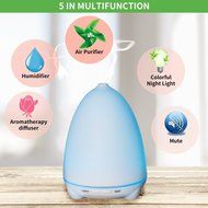 Aromatherapy Essential Oil Diffuser, Anskp 100ml Ultrasonic Cool Mist Aroma Humidifier with 7 Color Changing LED... N3