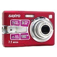 Sanyo VPC-S770R 7.1 Megapixels Digital Camera - 3x Optical Zoom/5x Digital Zoom - 2.4-inch LCD - Red