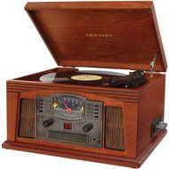 New CROSLEY RADIO CR42C-PA Lancaster Musician Entertainment Centers (Paprika)