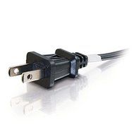 C2G / Cables To Go 27398 18 AWG 2-Slot Non-Polarized Power Cord (6 Feet, Black) N2