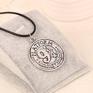 Hot Movie Harry Potter Hogwarts 9 3/4 Unisex Silver Necklaces Pendants With Gift (silver)