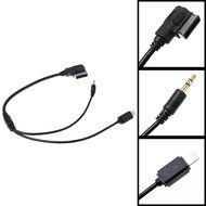 TurnRaise AMI MMI + 3.5mm AUX + 8-Pin Charge Adapter Cable for iPhone 5 5S 6 Plus iPod iPad Fit Audi A3 A4 A5... N4