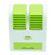 Electric USB Adjustable Angles Dual Air Outlet Conditioning Fan Cooling Desktop Portable Bladeless Blower Mini... N9