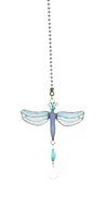Blue Glass Dragonfly Fan Pull by Ganz