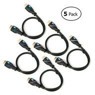 Aurum Ultra Series - High Speed HDMI Cable with Ethernet - 5 pack (25 FT) &ndash; Supports 3D &amp; Audio Return Channel...
