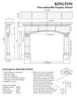 Kington Thin Cast Stone Adustable Fireplace Mantel Kit - Complete Kit includes hearth and adjustable interior... N3