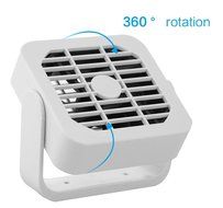 Welltop 3.9-inch Mini USB Fan 360 Degree Rotation Magnet Hanging Fan USB Powered Desktop Fan Table Fans (Black) N16