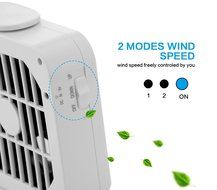 Welltop 3.9-inch Mini USB Fan 360 Degree Rotation Magnet Hanging Fan USB Powered Desktop Fan Table Fans (Black) N17
