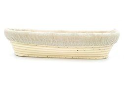 Boseen Oval Shaped Banneton Bread Dough Proofing Rising Rattan Basket &amp; Liner Combo( 12 inches) N6