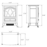 AKDY 16" European Style Freestand Modern Electric Fireplace Heater Stove AK-ND-18D2P N5