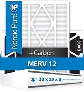 Nordic Pure 20x25x5ABM12+C-1 Merv 12 Plus Carbon Air Bear Replacement by Nordic Pure