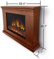 Real Flame Jackson Slim Line Wall Hung Electric Fireplace - Pecan N4