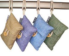 Natural Air Purifying Bamboo Charcoal Bags, Removes Odors Allergens and Harmful Pollutants Prevents Mold Mildew... N4