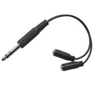 VIMVIP 6.35mm 1/4 TRS Stereo Male to Dual 2 x 3.5mm Stereo Female Adapter Splitter Cable N9