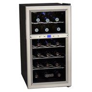 Koldfront 18 Bottle Dual Zone Thermoelectric Wine Cooler - Silver/Black N2