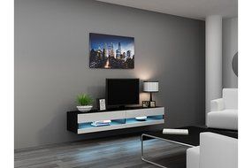 Seattle VER 80&quot; LED - TV Stand - High Gloss TV Stand / Media Shelf - Design Hanging Furniture / Hanging TV Stand... N3