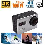 Boblov F68 4K Ultra HD 2160P Novatek 96660 Clip 170&deg;Wide Angle 12MP WiFi Action Camera Silver N7