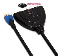 A-technology Sl3103 3&times;1port Hdmi Pigtail Switch3&times;1 with 0.6 Ft Hdmi Cable Can Make You Connect Dvd/xbox360/stb... N16