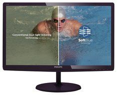 Philips 247E6BDAD 24&quot; Class Full HD / Soft Blue/Anti-Blue Light LED-LCD Monitor with Stereo... N3