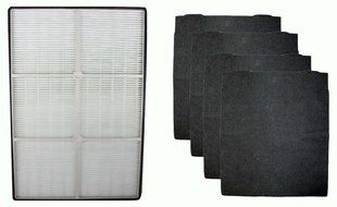 Aftermarket Whirplool HEPA filter 1183051k By Breathe Naturally &amp; 4 carbon pre-filters compare to Whirlpool part...